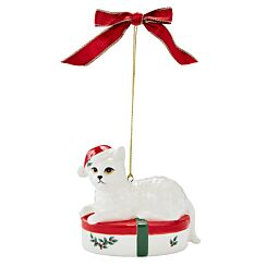 Christmas Tree ‘Giftbox Kitten’ Hanging Tree Ornament