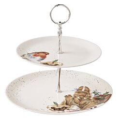 Robin & Bunny Two-Tiered Cake Stand