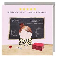 'Five Star Teacher' Woman's Teacher Card