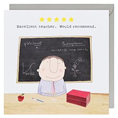 'Five Star Teacher' Men's Teacher Card