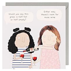 More Wine Greetings Card