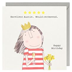 Five Star Auntie Birthday Card