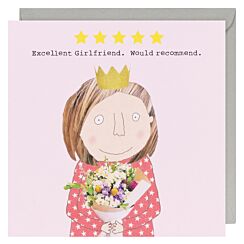 Five Star Girlfriend Greetings Card