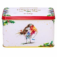 Winter Robins Medium Tea Tin