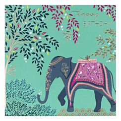 Elephant & Trees Birthday Card
