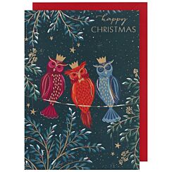 Owls Christmas Card