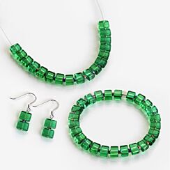 Emerald Tiles Links 3 Piece Jewellery Set