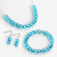 Aqua Tiles Links 3 Piece Jewellery Set