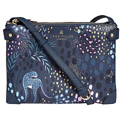 Midnight Tahiti Leopard Zip Crossbody Bag