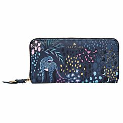 Midnight Tahiti Leopard Large Zip Purse