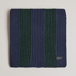 MASONNN Dark Green Stripe Ribbed Scarf