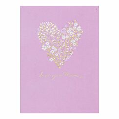 Love You Mum Floral Heart Mother’s Day Card