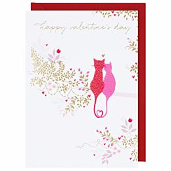 Cats Heart Tails Valentine’s Day Card