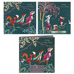 Woodland Characters Set of 10 Christmas Cards