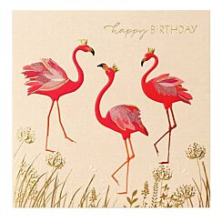 Flamingo Trio Birthday Card