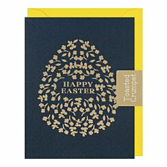 Golden Floral Egg Mini Easter Card