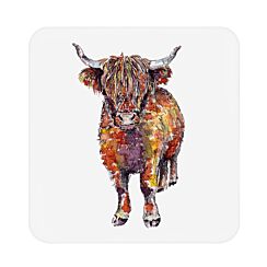‘Highland Cow’ Single Coaster