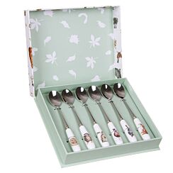 Set Of 6 Animal Tea Spoons