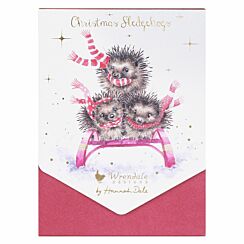 'Sledgehogs' Set Of 8 Christmas Cards