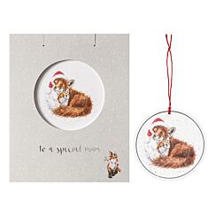 ‘Special Mum’ Christmas Card with Tree Decoration