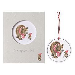 ‘Special Dad’ Christmas Card with Tree Decoration