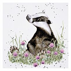 ‘The Botanist’ Badger Greetings Card