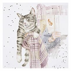 ‘Lazy Sunday’ Cat Greetings Card