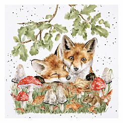 ‘Under The Oak Tree’ Foxes Greetings Card