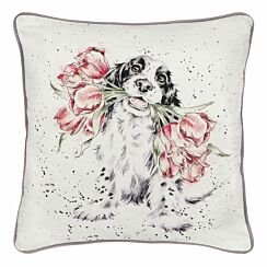 ‘Blooming With Love’ Dog Square Cushion