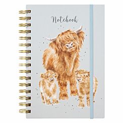 ‘Highland Wishes’ Cow Spiral Bound A5 Notebook