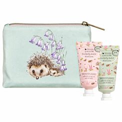 ‘Woodland’ Hedgehog & Owl Mini Hand Creams and Cosmetic Pouch