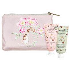 ‘Hedgerow’ Mice & Hare Mini Hand Creams and Cosmetic Pouch