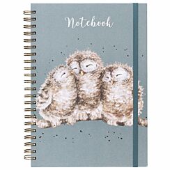 ‘Owlets’ Owls Spiral Bound A4 Notebook