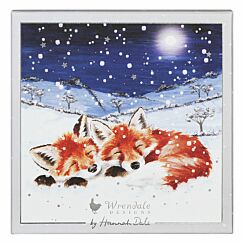 ‘Foxes in the Snow’ Set Of 8 Luxury Boxed Christmas Cards 