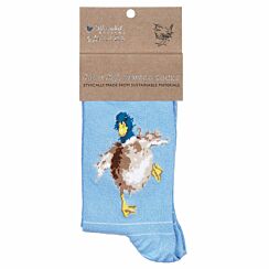 ‘A Waddle and A Quack’ Blue Duck Women’s Bamboo Socks