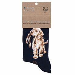 ‘Hopeful’ Navy Dog Women’s Bamboo Socks