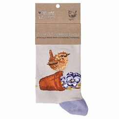 ‘Pottering About’ Wren Women’s Bamboo Socks