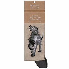 'Walkies' Black Labrador Men's Bamboo Socks