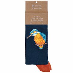 ‘The Riverband’ Kingfisher Men's Bamboo Socks