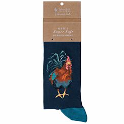 ‘Colours Of The Rainbow’ Cockerel Men's Bamboo Socks