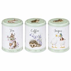 ‘The Country Set’ Green Tea, Coffee & Sugar Canisters Set