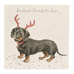 'Dachshund Through The Snow' Christmas Card