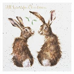 ‘All I Want for Christmas’ Hares Christmas Card