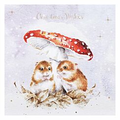 ‘Mushroom At The Inn’ Mice Christmas Card