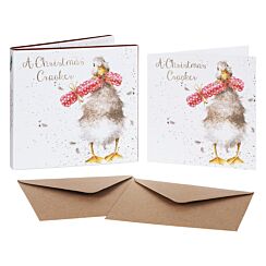 ‘Christmas Cracker’ Set of 8 Luxury Gold Foiled Christmas Cards