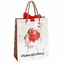 ‘Christmas Robin’ Medium Gift Bag