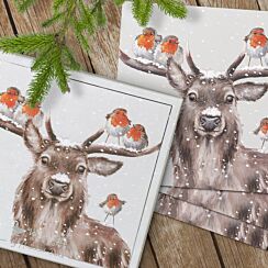 ‘Festive Friends’ Set of 8 Luxury Boxed Christmas Cards