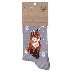 ‘Born To Be Wild’ Purple Fox Women’s Bamboo Socks