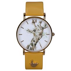 ‘Flowers’ Giraffe Leather Watch