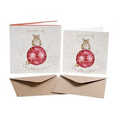 ‘Merry Little Christmas’ Set of 8 Luxury Gold Foiled Christmas Cards 